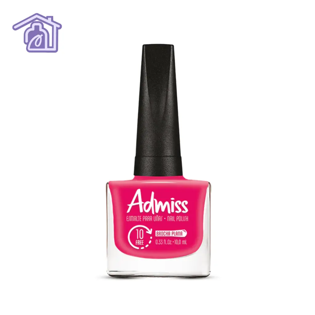Frasco de esmalte de uñas Admiss línea tradicional color Zeus de 10 ml con acabado cremoso de la gama rojo.