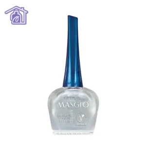 Esmalte tradicional Masglo Visos Plata color plateado metálico con acabado brillante para manicure y pedicure profesional