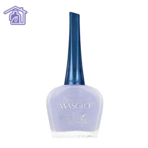 Esmalte tradicional Masglo color lila pastel claro con acabado brillante para manicure y pedicure profesional