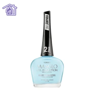 Esmalte gel evolution Masglo color azul cielo pastel con acabado brillante y larga duración para manicure profesional