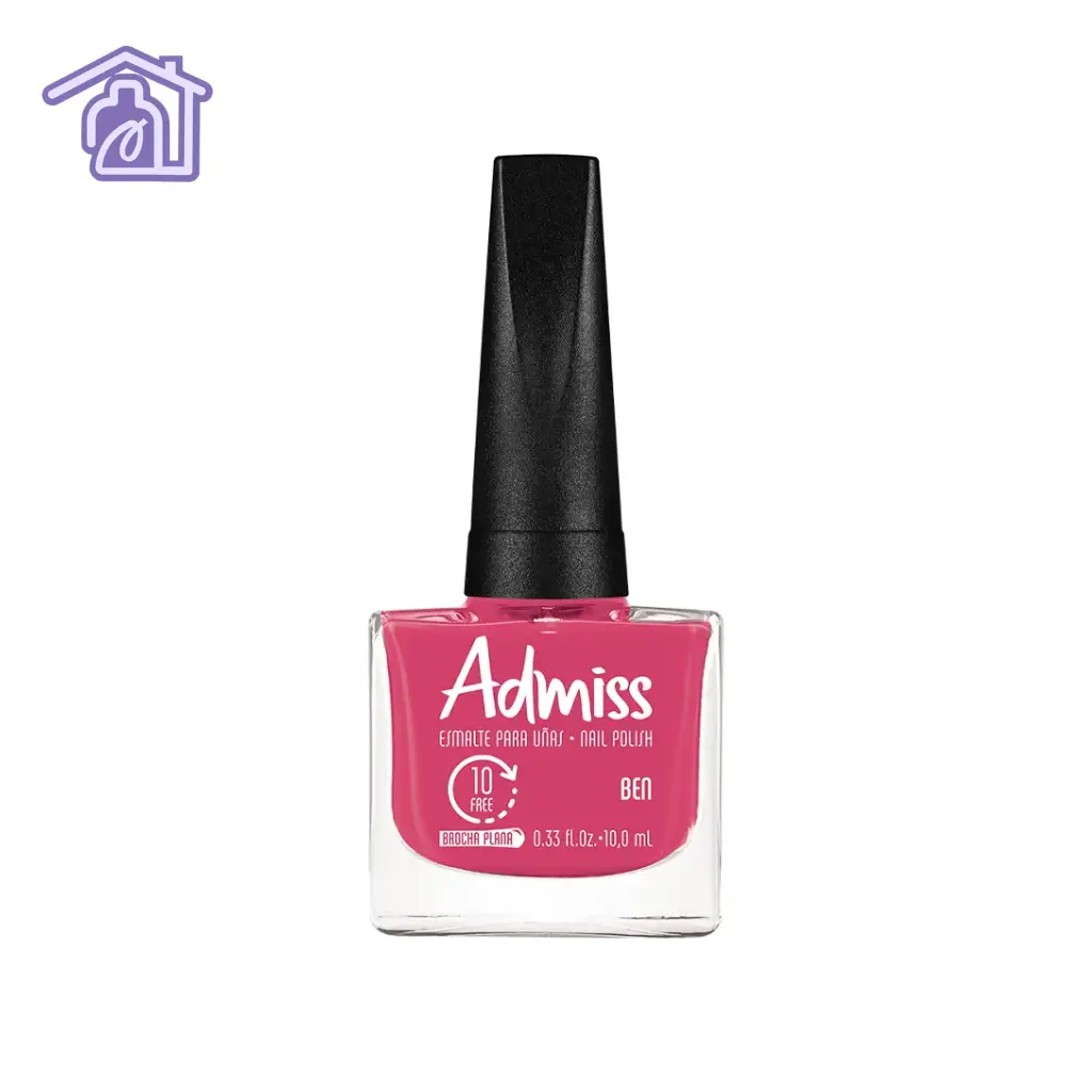 Frasco de esmalte de uñas Admiss línea tradicional color Ben de 10 ml con acabado cremoso.