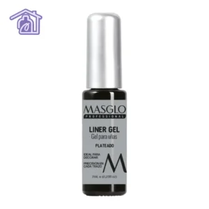 liner gel professional plateado masglo