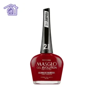 esmalte masglo profesional color rojo cremoso gel evolution efecto gel manicura sofisticada duradera sin lampara en casa 13.5ml
