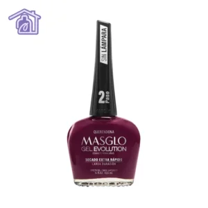 esmalte masglo querendona color violeta morado cremoso gel evolution efecto gel manicura sofisticada duradera sin lampara en casa 13.5ml