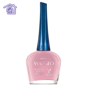 esmalte masglo rebelde color rosado traslucido tradicional brillo natural manicura francesa delicada duradera decoracion de uñas en casa 13.5ml