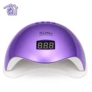 lampara uv led sun 5 48w profesional secado rapido de uñas esmalte semipermanente gel acrilico manicura de salon en casa color morado metalizado