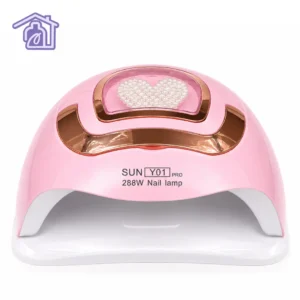 lampara uv led sun y01 pro 288w femora fm0099 secado ultra rapido de uñas semipermanentes gel acrilico diseño rosa decoracion de corazon pedicura manicura en casa