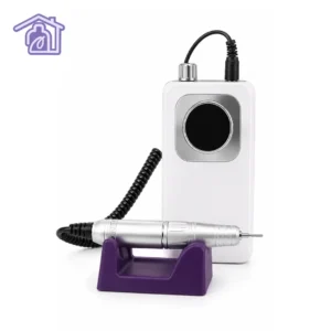 pulidor para unas recargable v4 45000 rpm belleza global portatil blanco con soporte de mano morado manicura pedicura profesional
