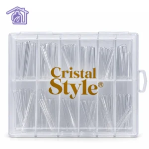 tips de unas transparentes cristal style coffin caja de 120 unidades extensiones cristalinas de alta resistencia para manicura