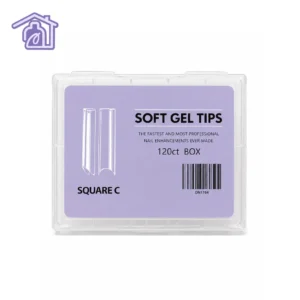 tips de soft gel square c caja de 120 unidades extensiones de unas preformadas cuadradas con curvatura c para manicura express profesional
