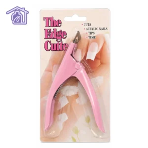 corta tips de guillotina rosa the edge cutter en empaque blister para corte de uñas acrilicas y tips