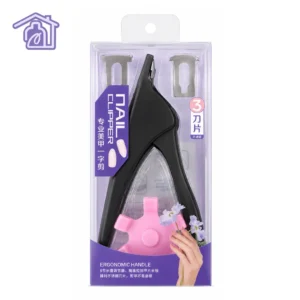 guillotina premium para unas negra star professional ref 3034 con guia giratoria rosa y cuchillas intercambiables