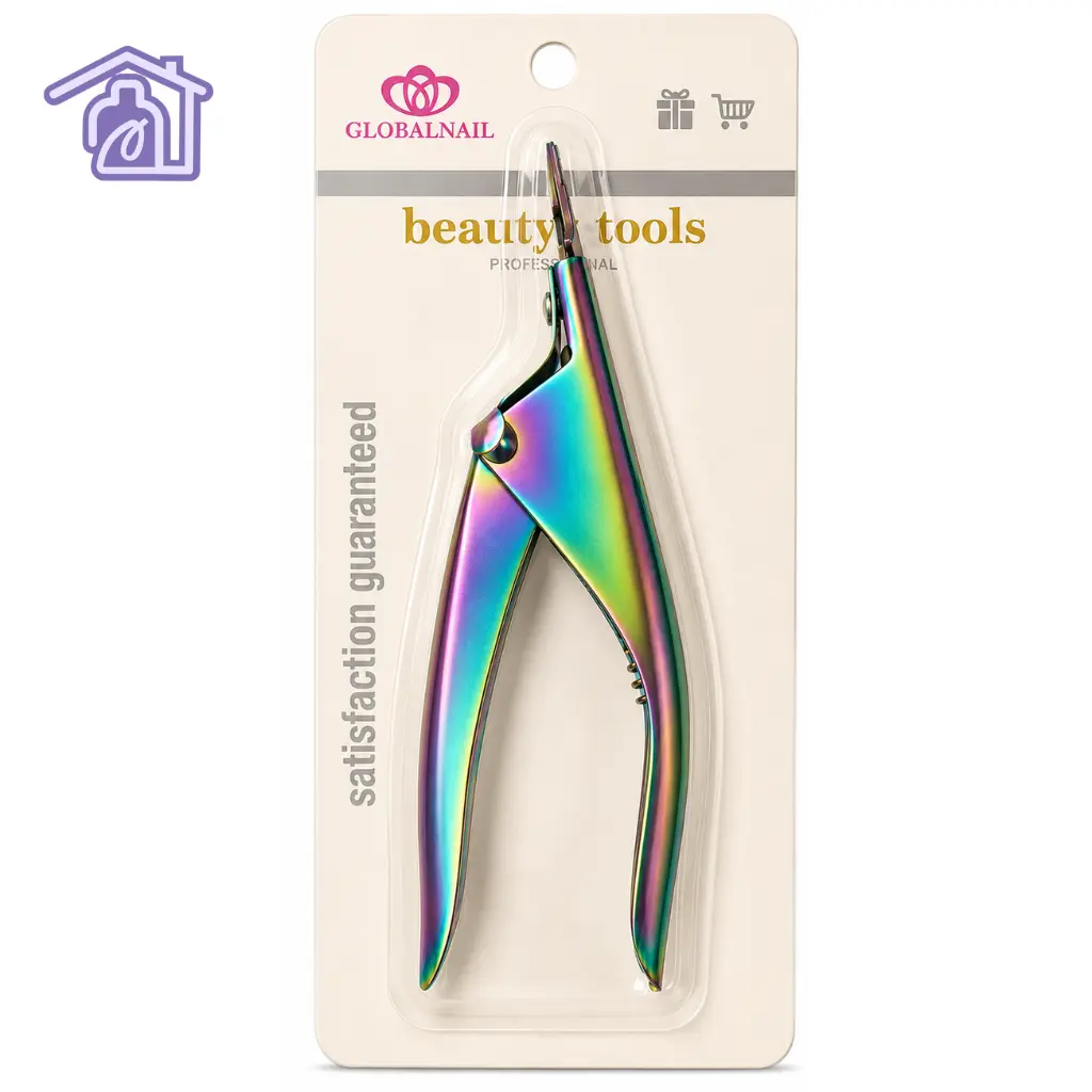 guillotina corta unas tornasol zola professional ref 2584 en acero inoxidable con acabado titanio iridiscente