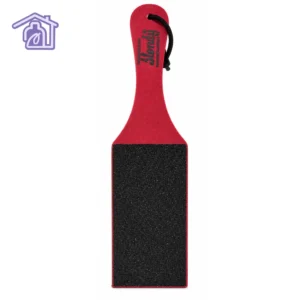 pala extra grande para pedicura marca slendy de madera y fomi con lija abrasiva osura y cordon para colgar