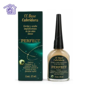 cc base cubridora marca perfect correctora de imperfecciones unisex con vitaminas biotina y queratina vegetal