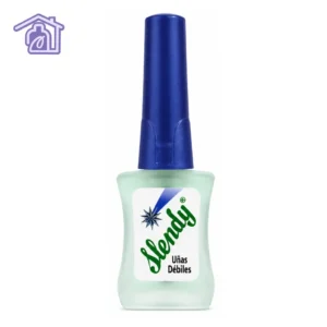 base tratamiento para uñas debiles y quebradizas marca slendy frasco esmerilado verde con tapa azul