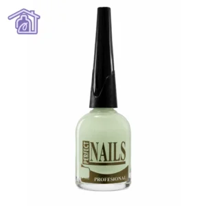 esmalte base para uñas marca perfect nails profesional en frasco transparente con tapa negra