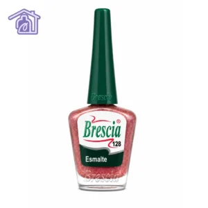 esmalte brescia 128 rosa escarchado glitter manicura tradicional profesional