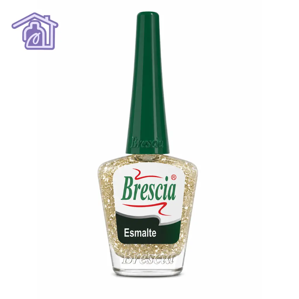 esmalte brescia escarchado dorado glitter manicura tradicional profesional