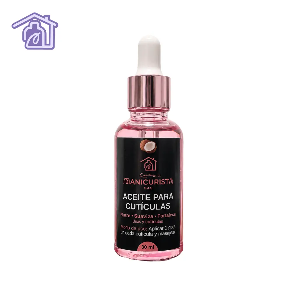 aceite para cuticulas casa de la manicurista coco nutre suaviza fortalece