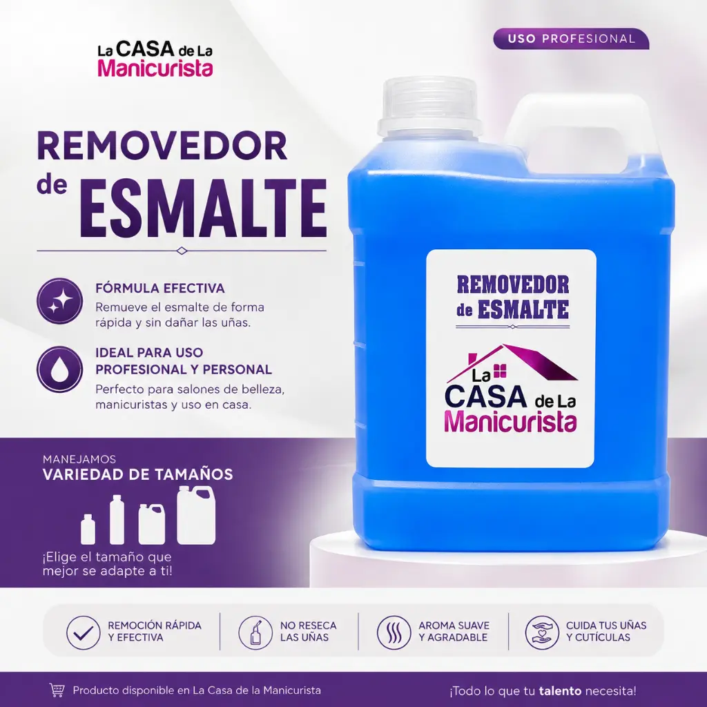 Removedor de esmalte profesional en varios tamaños