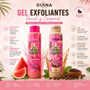 gel exfoliante facial y corporal diana nails 450ml cuidado de la piel