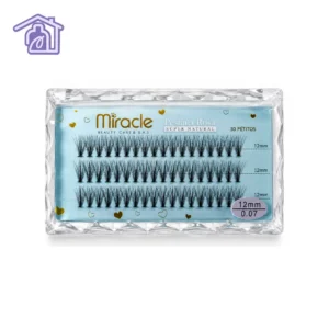 caja de pestanas por ramos marca miracle pestana rusa super natural fondo azul 12mm grosor 0 07 de 30 pelitos