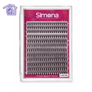 caja acrilica de pestanas por ramos marca simona curvatura c de 20 pelitos referencia c 20p mix empaque morado