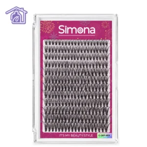 caja acrilica de pestanas por ramos marca simona curvatura c de 30 pelitos referencia c 30p mix empaque morado