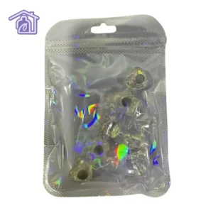 bolsa con cinco soportes para exhibidor de uñas con imán magnético y resina brillante transparente con glitter marca andisa