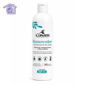 frasco blanco de removedor de esmalte y sistemas casam professional nails de 500 ml con aroma a sandía