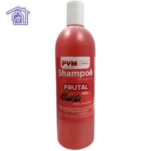 frasco de shampoo profesional sin sal pym colombia frutal de 500 ml color rojo