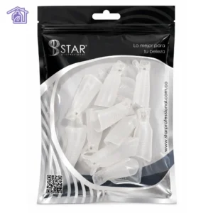 bolsa de capuchones transparentes para encajar en tapas de esmaltes marca star professional
