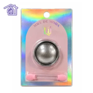 polvo efecto luna para unas nacarado marca meli de moda en empaque blister con aplicador de esponja