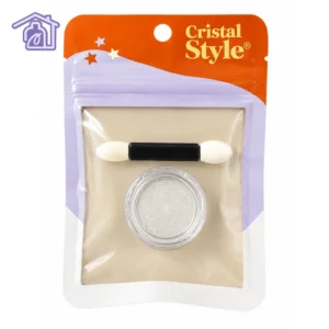 decoracion efecto perlado para unas marca cristal style en frasco acrilico con aplicador de esponja