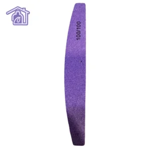 lima sponge para uñas grano 100 100 de forma media luna color morado