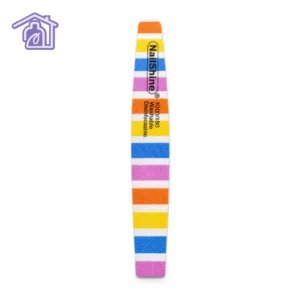 lima sponge 100 180 marca nailshine pulidora lavable a rayas multicolores de forma media luna