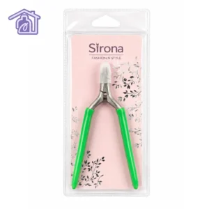 cortacuticulas de acero inoxidable con mango ergonomico verde marca simona beauty style