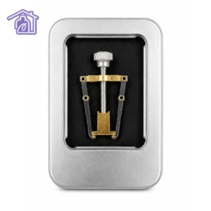 herramienta pedicure clip corrector de uñas encarnadas dorado en estuche metalico