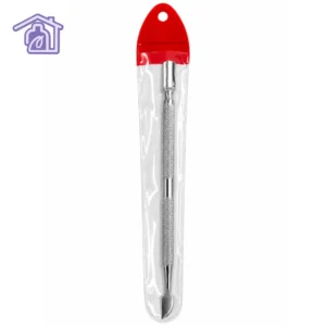 pusher metalico empujador de cuticula doble punta en acero inoxidable