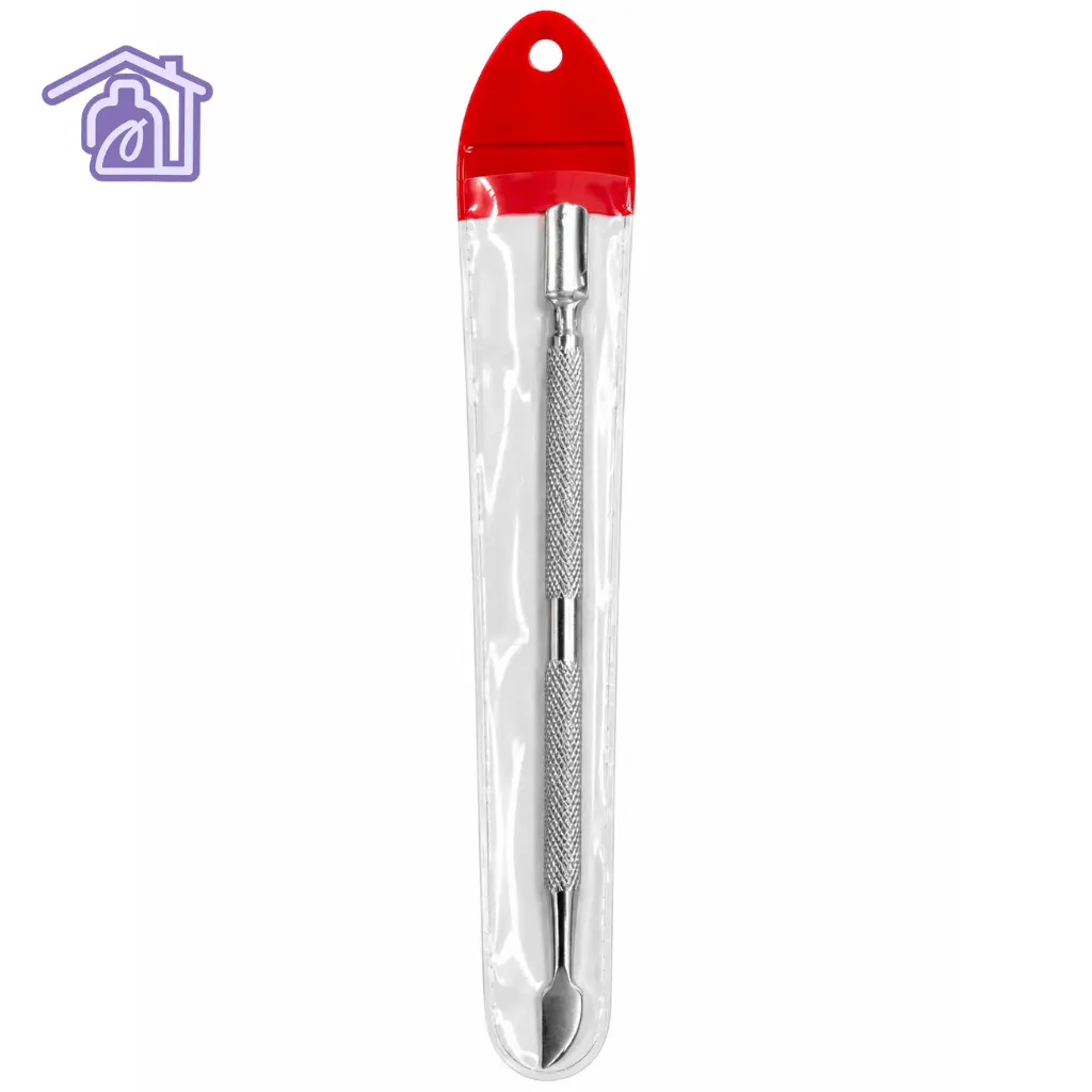 pusher metalico empujador de cuticula doble punta en acero inoxidable