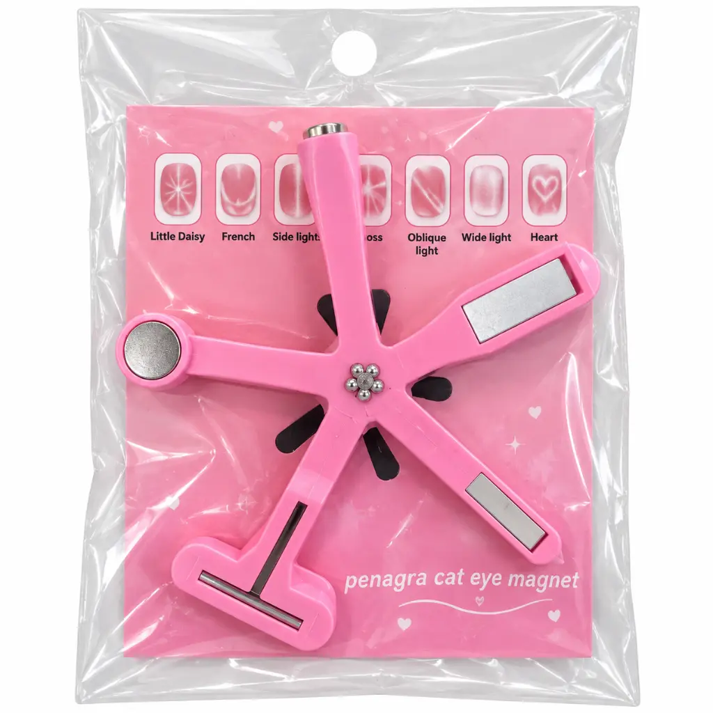 iman para uñas 6 usos diseño flor rosa para efecto ojo de gato cat eye