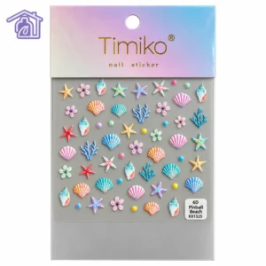stickers 6d con relieve para unas motivos marinos conchas estrellas de mar y corales ko1325