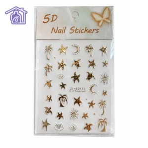 stickers 5d con relieve para unas palmeras estrellas de mar y soles dorados ji 5d172