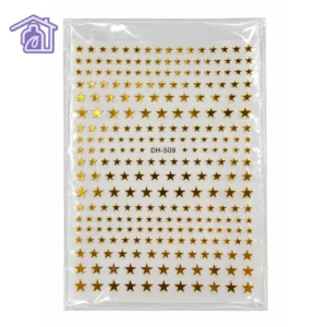 stickers adhesivos para unas estrellas doradas brillantes de varios tamanos dh 509