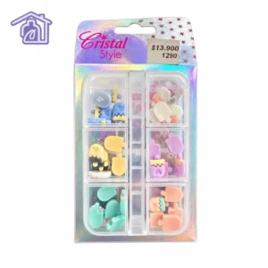 organizador de figuras 3d para unas paletas de helado en tonos pastel cristal style