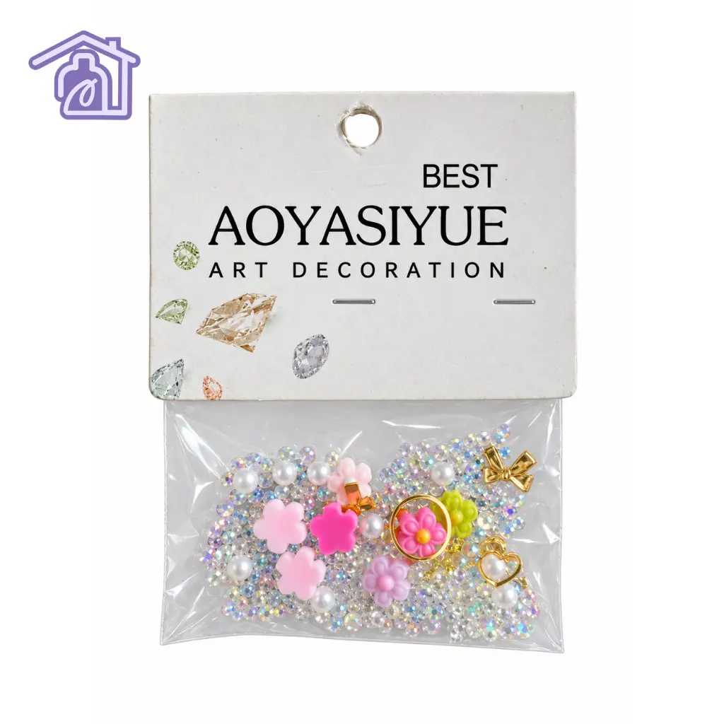 gemas y dijes para unas flores rosadas monos dorados perlas y cristales ab aoyasiyue