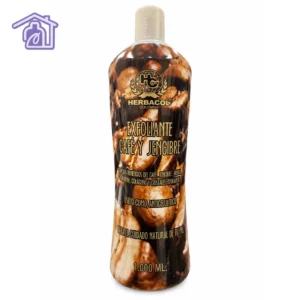 exfoliante cafe y jengibre herbacol 1000 ml cuidado natural de la piel