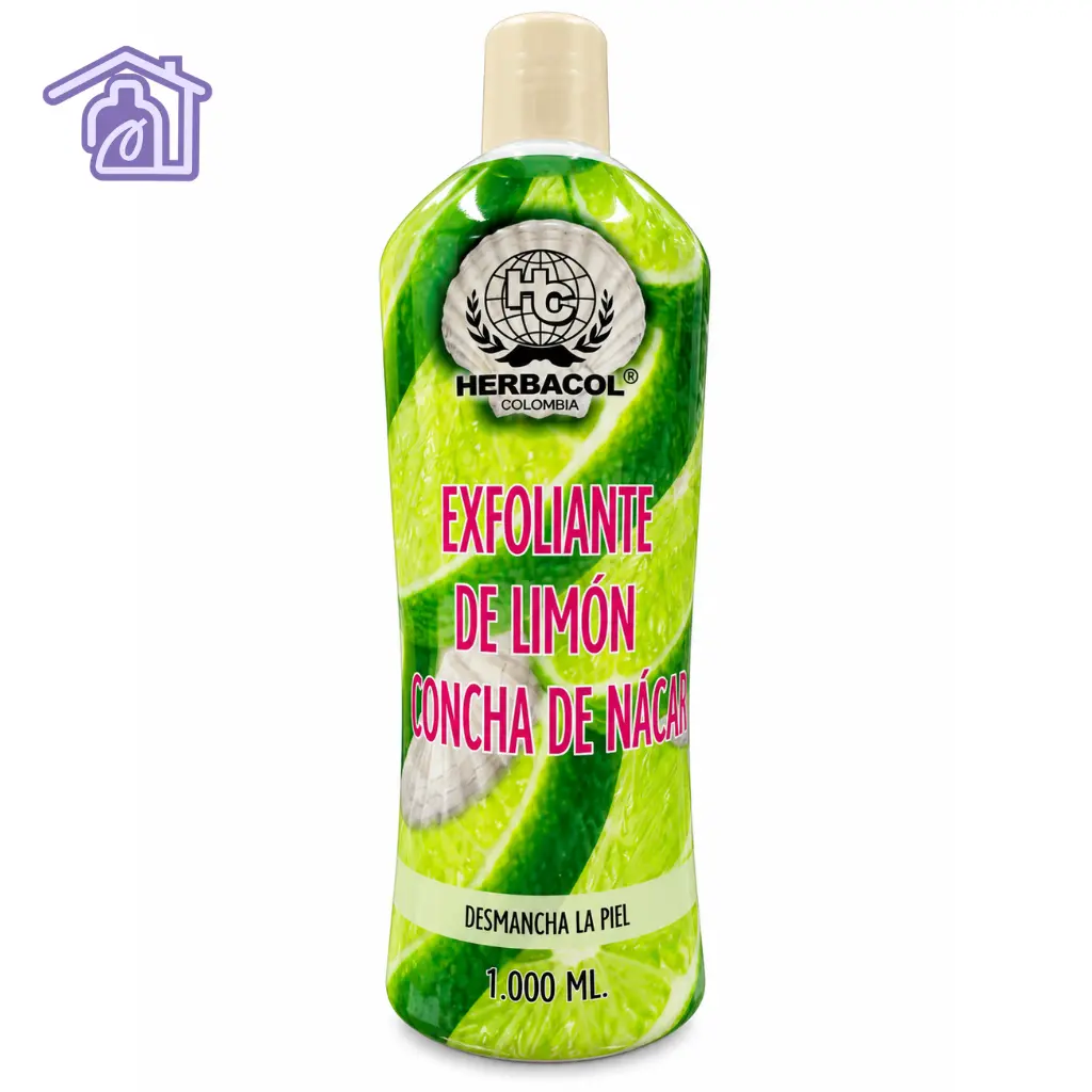 exfoliante de limon y concha de nacar herbacol 1000 ml desmancha la piel