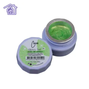 gloss gel jardin del paraiso 5 g canm gel solido traslucido con shimmer para uñas